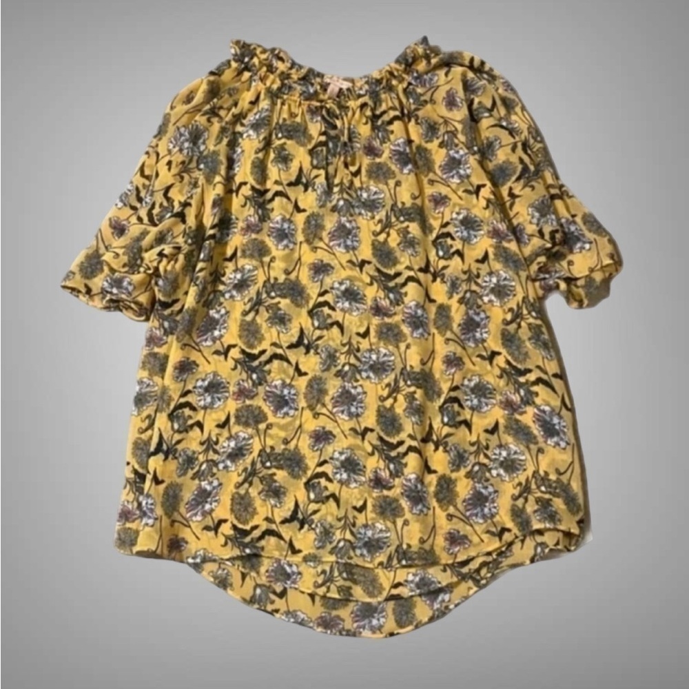 GIBSON LATIMER FLORAL BOHO BLOUSE SIZE LARGE